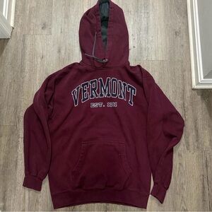Vermont Maroon Hoodie Sweater